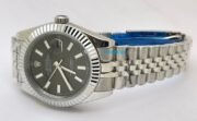 Rolex Date-Just Stick Mark Grey Steel Swiss Automatic Watch - Image 6