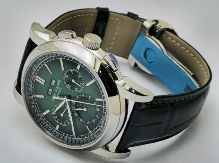 Patek Philippe Grand Complications GMT Perpetual Calendar Green Swiss Automatic Watch - Image 6