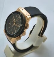Hublot Classic Fusion Chronograph Rose Gold Black Rubber Strap Watch - Image 4