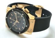 Hublot Classic Fusion Chronograph Rose Gold Black Rubber Strap Watch - Image 6