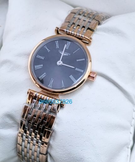 Longines Elegance La Grande Black Dual Tone Ladies Watch