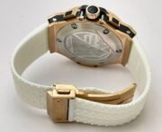 Hublot Big Bang Rose Gold White Rubber Strap Watch - Image 7