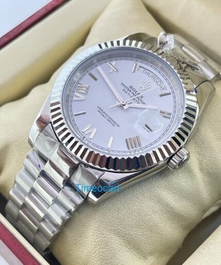 Rolex Day-Date Steel Roman Marking White