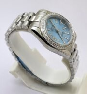 Rolex Datejust Diamond Bezel Ice Blue Swiss Automatic Ladies Watch - Image 5