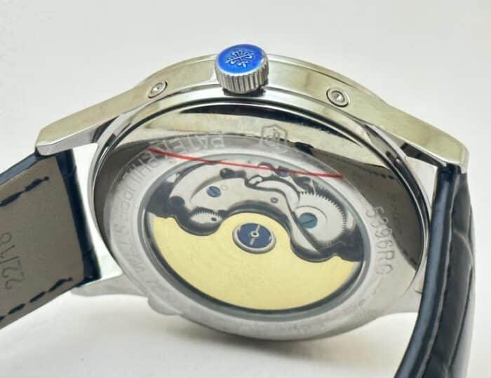 Patek Philippe GMT Annual Calendar Sun Moon Diamond Bezel White Dial Swiss Automatic Watch - Image 8