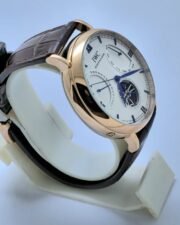 I W C Schaffhausen Portofino DAY-DATE Tourbillon Rose Gold Leather Strap Swiss Automatic Watch - Image 5