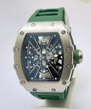 Richard Mille RM 1201 Green Rubber Strap Swiss ETA Automatic Watch - Image 2