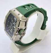 Richard Mille RM 1201 Green Rubber Strap Swiss ETA Automatic Watch - Image 4