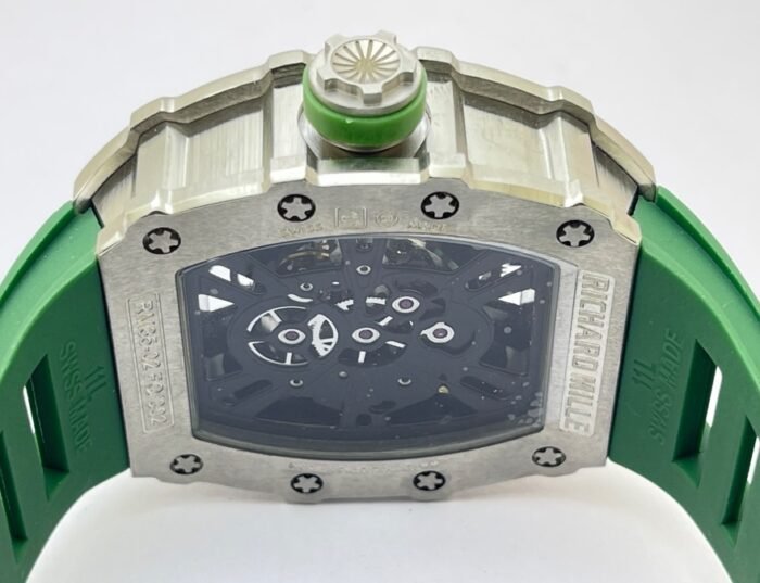 Richard Mille RM 1201 Green Rubber Strap Swiss ETA Automatic Watch - Image 8