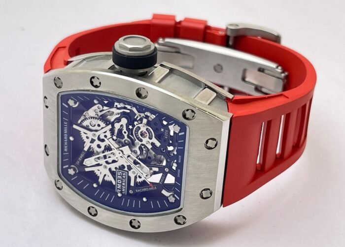 Richard Mille RM 035 Americas Edition Red Strap Swiss ETA 7750 Valjoux Movement Watch - Image 6