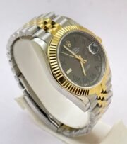 Rolex Date-Just Roman Mark Grey Dual Tone Swiss ETA Automatic 2836 Valjoux Movement Watch - Image 5