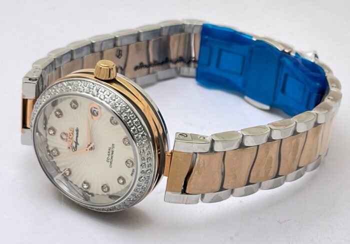 Omega Ladymatic Nicole Kidman White Dual Tone Ladies Watch - Image 6